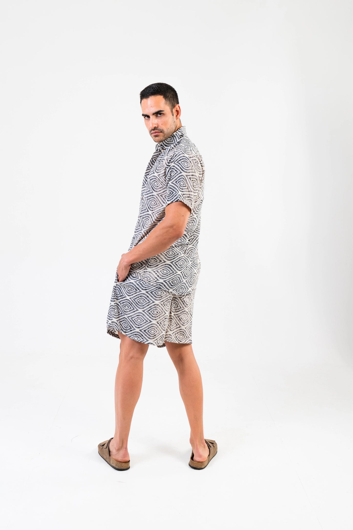 BOHO SAARI – Men's Short-Sleeve Rayon Set (Bohemian Print, S–3XL)