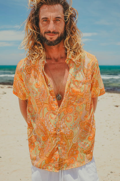 BOHO ÉPOCA FINAL – Men's Short-Sleeve Rayon Shirt (Boho Prints, S–3XL)