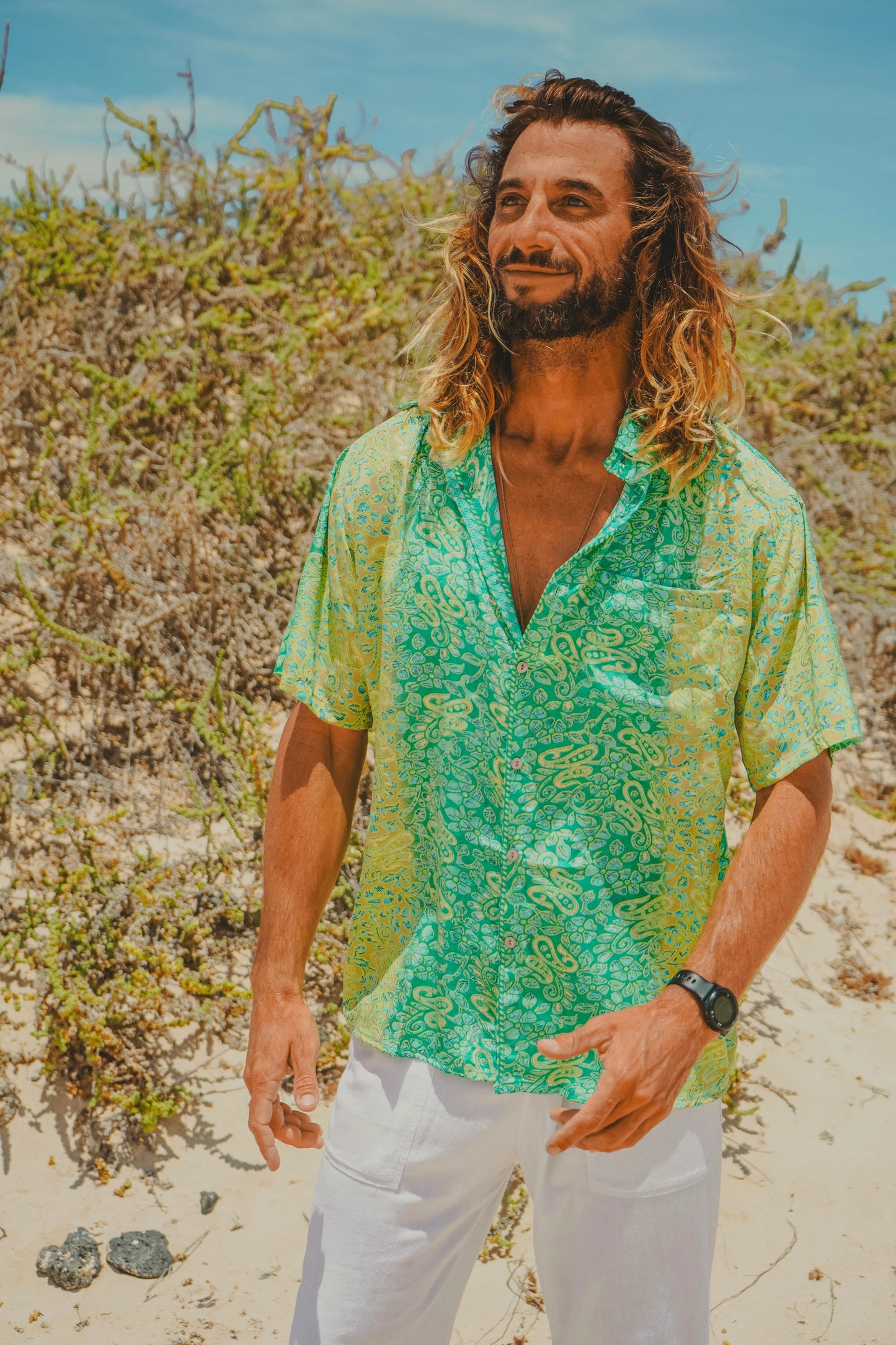 BOHO ÉPOCA FINAL – Men's Short-Sleeve Rayon Shirt (Boho Prints, S–3XL)